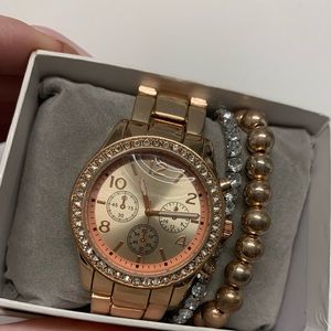 Rose gold watch